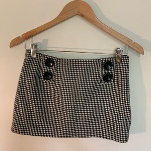 Miss Selfridge Black and White Mini Pencil Skirt